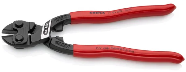 Knipex KNIPEX CoBolt® Kompakt bultsax svart atramenterad, belagd med plast 200 mm