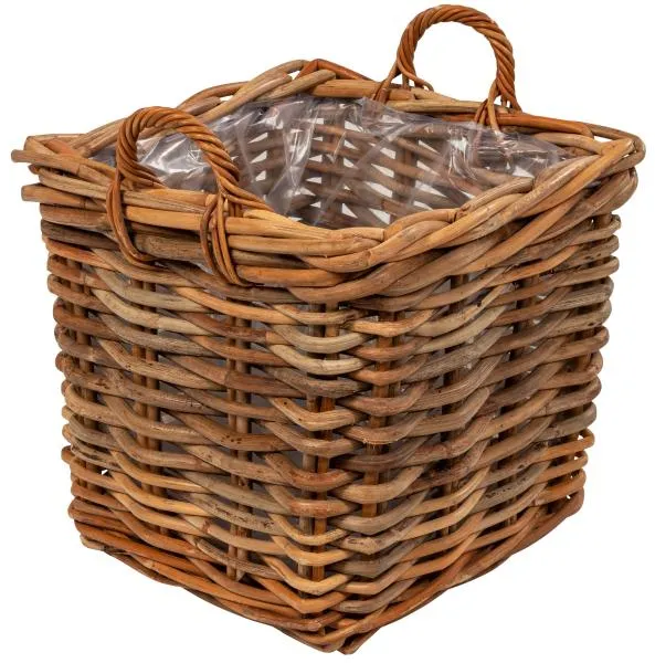 Fyrkantig korg med handtag 48x48x45cm