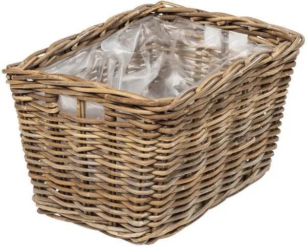 Rektangulär korg med handtag 36x26x22cm