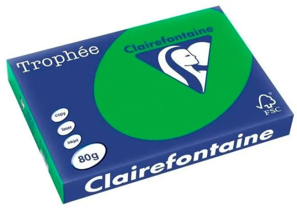 Q-connect Trophee Kopierpapper A3 80g stark grön 500 ark