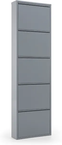 Ode, Skohylla, grå, H169x50x15 cm