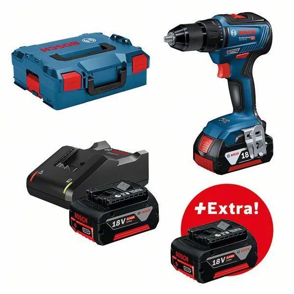 Bosch Skruvdragare GSR 18V-55 3X4AH L-BOXX